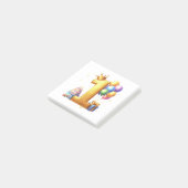 ゴールドでお祝い 1歳の誕生日 ポストイット (アングル)