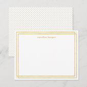 ゴールドで縁取られたカード ノートカード (正面/裏面)