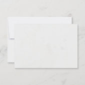 ゴールドとアイボリーの正教会のウェディングシャワー サンキューカード (裏面)