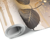 ゴールドとキャッシュミーローズ ラッピングペーパー (ロールコーナー)