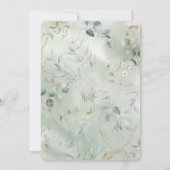 ゴールドとグリーンのウェディングパッケージ 招待状 (裏面)