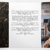 ゴールドとグリーンのクリスマスツリー - 名入れ 三つ折りクリスマスカード (内部中)