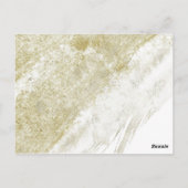 ゴールドとグリーンのバケットリストカード ポストカード (裏面)