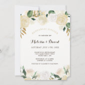 ゴールドとシャンパンのリハーサルディナー招待状 招待状 (正面)