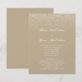 ゴールドとシャンパンの渦 招待状 (正面/裏面)