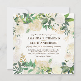 ゴールドとシャンパンの結婚式招待状 招待状