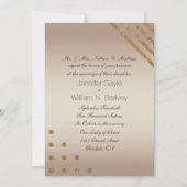 ゴールドとシャンパン カスタム ウェディング 招待状 (正面)