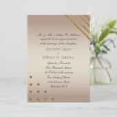 ゴールドとシャンパン カスタム ウェディング 招待状 (スタンド正面)