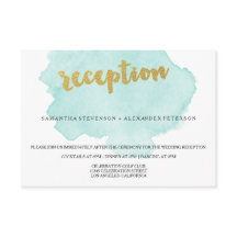 ゴールドとターコイズの水彩画ウェディングパーティ