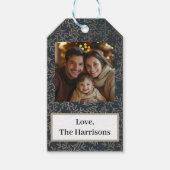 ゴールドとネイビーの写真ギフトタグ ギフトタグ (正面)