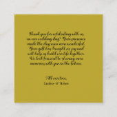 ゴールドとネイビーブルーのインドスタイル封筒 エンクロージャーカード (裏面)