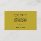 ゴールドとネイビーブルーのインドスタイル封筒 エンクロージャーカード (裏面)