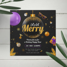 ゴールドとパープル Let's get メリークリスマス ファン