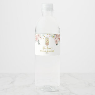 ゴールドとピンクのダスティーローズ ソワレーの結婚前お披露目パーティー ペットボトルラベル