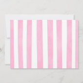 ゴールドとピンクのバレリーナの写真招待状 招待状 (裏面)