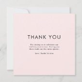 ゴールドとピンクの結婚記念日お礼カード サンキューカード (裏面)