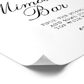 ゴールドとピンクの花のブライダルシャワー ミモザ バー サイン (角)