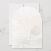 ゴールドとブッシュの花の50歳の誕生日招待状 招待状 (裏面)