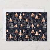 ゴールドとブラックのクリスマスツリーのホリデーフォト シーズンカード (裏面)