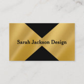 ゴールドとブラックのグラフィックデザイナー ファイナンス ビジネス 名刺 (正面)