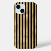 ゴールドとブラックのストライプ Case-Mate iPhoneケース (裏面)