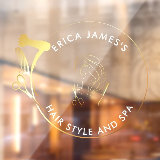 ゴールドとブラックのビューティーサロン ウィンドウサイン (シート2)