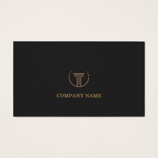 ゴールドとブラックのモダンな企業用名刺 (裏面)