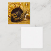 ゴールドとブラックの新年 ノートカード (正面/裏面)