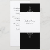ゴールドとブラックの結婚式招待状 招待状 (正面/裏面)