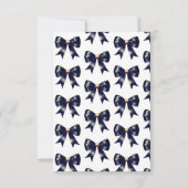 ゴールドとブラックの蝶ネクタイ ウェディングシャワーのお祝い サンキューカード (裏面)