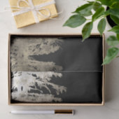 ゴールドとブラックの豪華なパインの木の素朴な森のウェディング 薄葉紙 (ギフト)