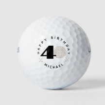 ゴールドとブラックの40歳の誕生日ゴルフボール