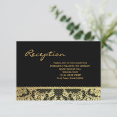 ゴールドとブラックレースの受付情報カード エンクロージャーカード (スタンド正面)