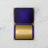 ゴールドとブルーの感謝カード あなただけのメッセージを添えて サンキューカード (内部)