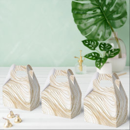 ゴールドとホワイトのアブストラクトデザインフェイバーボックス フェイバーボックス