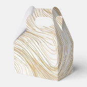 ゴールドとホワイトのアブストラクトデザインフェイバーボックス フェイバーボックス (正面サイド)