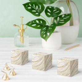 ゴールドとホワイトのアブストラクトデザインフェイバーボックス フェイバーボックス