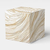 ゴールドとホワイトのアブストラクトデザインフェイバーボックス フェイバーボックス (正面サイド)