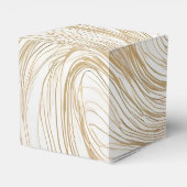 ゴールドとホワイトのアブストラクトデザインフェイバーボックス フェイバーボックス (裏面サイド)