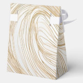 ゴールドとホワイトのアブストラクトデザインフェイバーボックス フェイバーボックス (裏面)