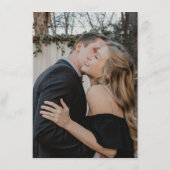 ゴールドとホワイトのエレガントな結婚式ゲスト詳細 エンクロージャーカード (裏面)