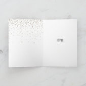 ゴールドとホワイトのスパークル カード (内部)