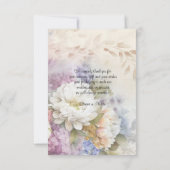 ゴールドとホワイトのダリア キャンドルライト サンキューカード (裏面)