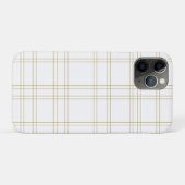 ゴールドとホワイトのモダンな市松模様 Case-Mate iPhoneケース (裏面(横))