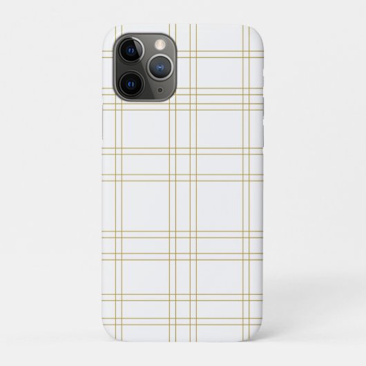 ゴールドとホワイトのモダンな市松模様 Case-Mate iPhoneケース (裏)