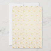 ゴールドとホワイトの幾何学的なアートデコベビーシャワー 招待状 (裏面)