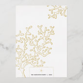 ゴールドとホワイトの海 & グリーティング 海のクリスマス 箔シーズンカード (裏面)