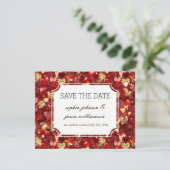 ゴールドとレッドのきらきらハート Save the Date セーブザデート (スタンド正面)
