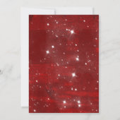 ゴールドとレッドのクリスマスウェディング招待状 招待状 (裏面)