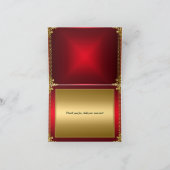 ゴールドとレッドの感謝カード あなただけのメッセージを サンキューカード (内部)